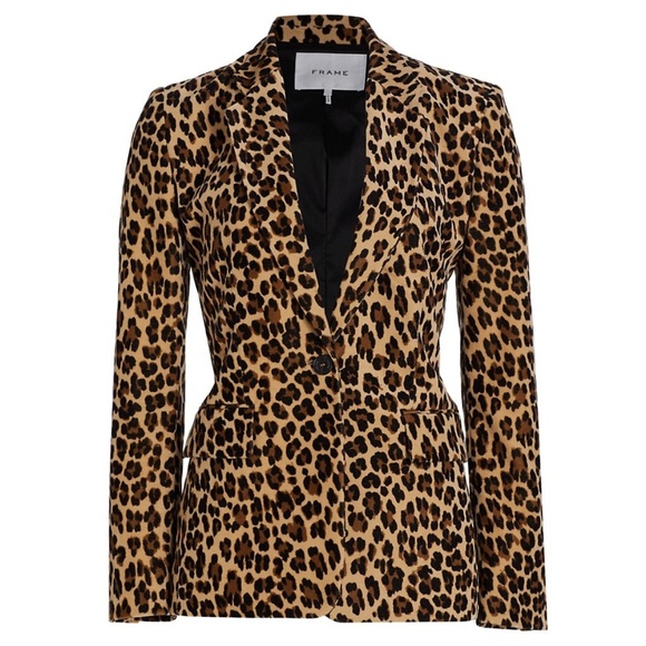 Frame Denim Jackets & Blazers - FRAME Classic Cheetah-Print Velvet Blazer
